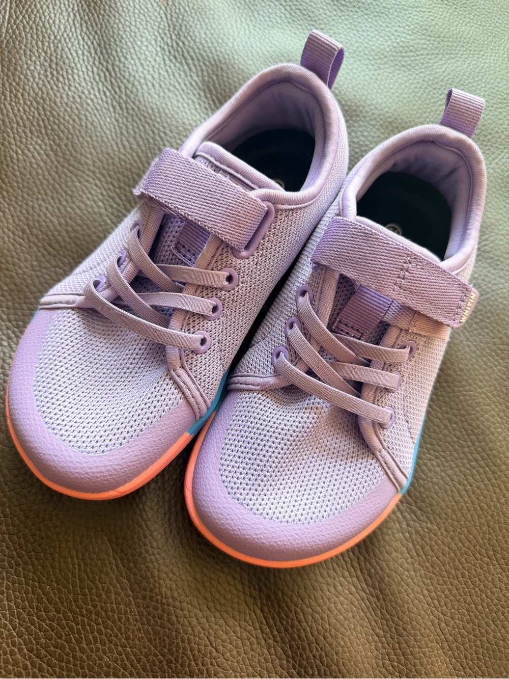 WHITIN Lilac Mesh Kids Sneakers with Coral Trim